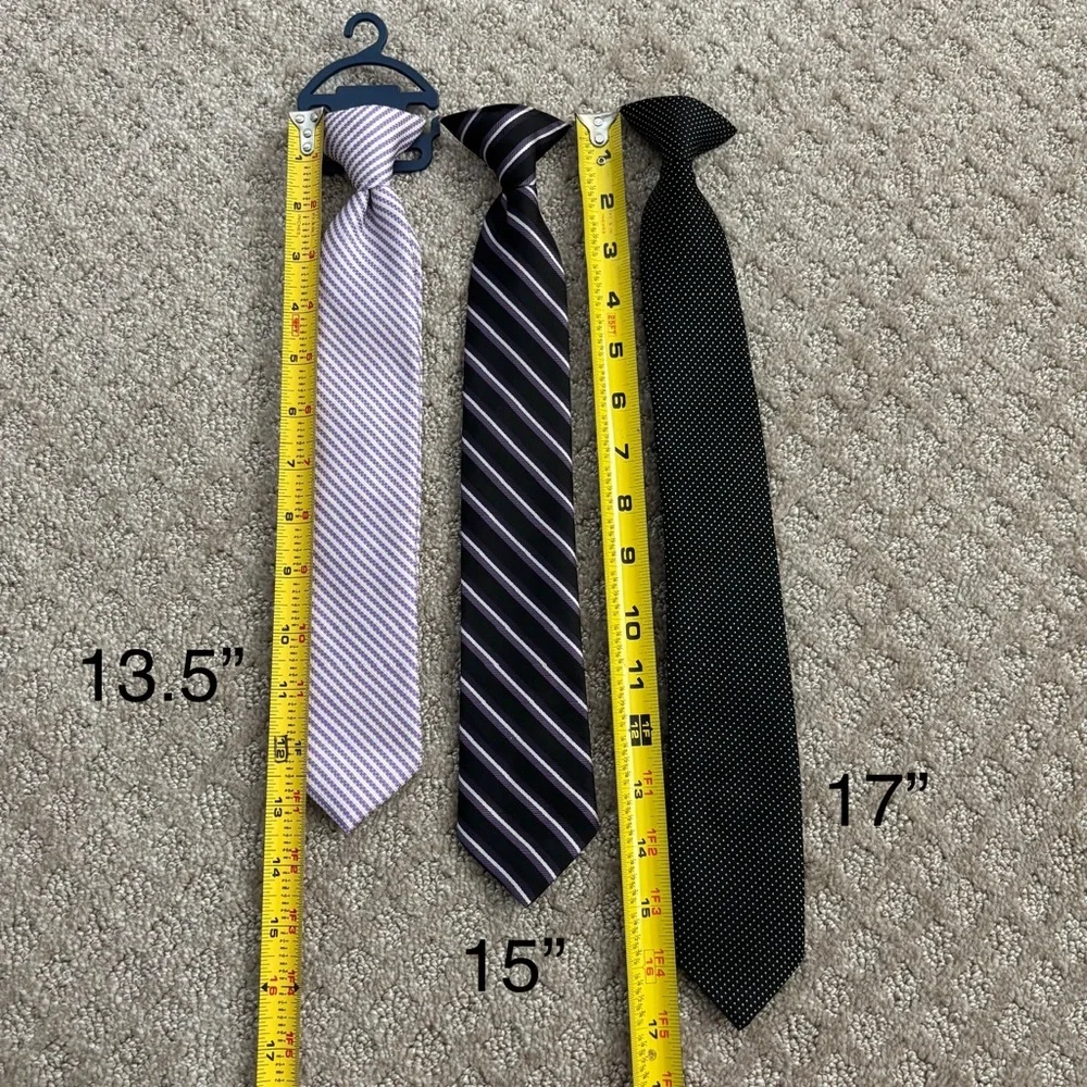 Boys’ Ties - Black, Lavender, Purple